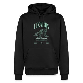 Gardien de lézard caméléon streetwear de Jackson - Sweat à capuche Premium bio Homme - noir - Devant - Nico (187cm)
