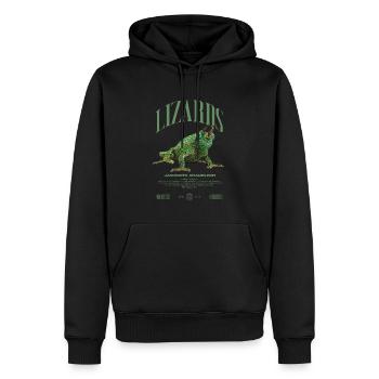 Gardien de lézard caméléon streetwear de Jackson - Sweat à capuche Premium bio Homme - noir - Devant - Nico (187cm)