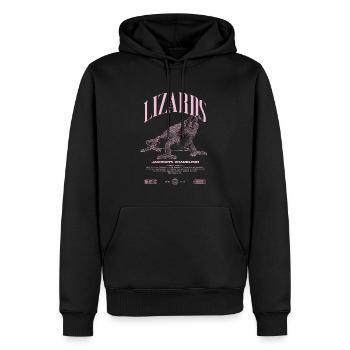Gardien de lézard caméléon streetwear de Jackson - Sweat à capuche Premium bio Homme - noir - Devant - Nico (187cm)