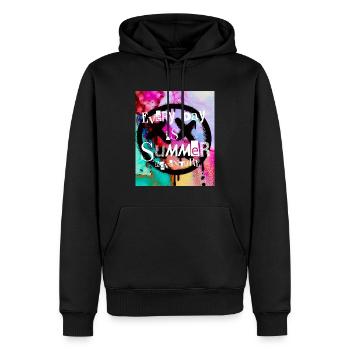 Every day is summeradventure - Sweat à capuche Premium bio Homme - noir - Devant - Nico (187cm)