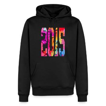 BUNT 11E ANNIVERSAIRE 2015 - Sweat à capuche Premium bio Homme - noir - Devant - Nico (187cm)