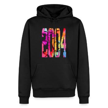 BUNT 22E ANNIVERSAIRE 2004 - Sweat à capuche Premium bio Homme - noir - Devant - Nico (187cm)