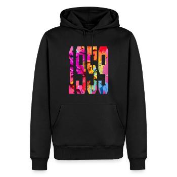 BUNT 67E ANNIVERSAIRE 1959 - Sweat à capuche Premium bio Homme - noir - Devant - Nico (187cm)