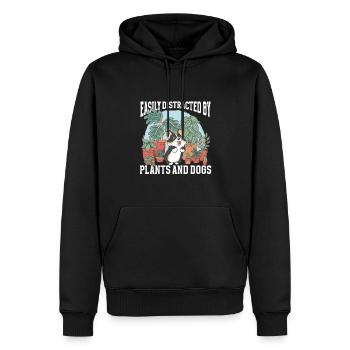 Gartenarbeit, Gärtner, Gartenbau, Pflanzen Hunde - Männer Premium Bio Hoodie - Schwarz - Vorne - Nico (187cm)