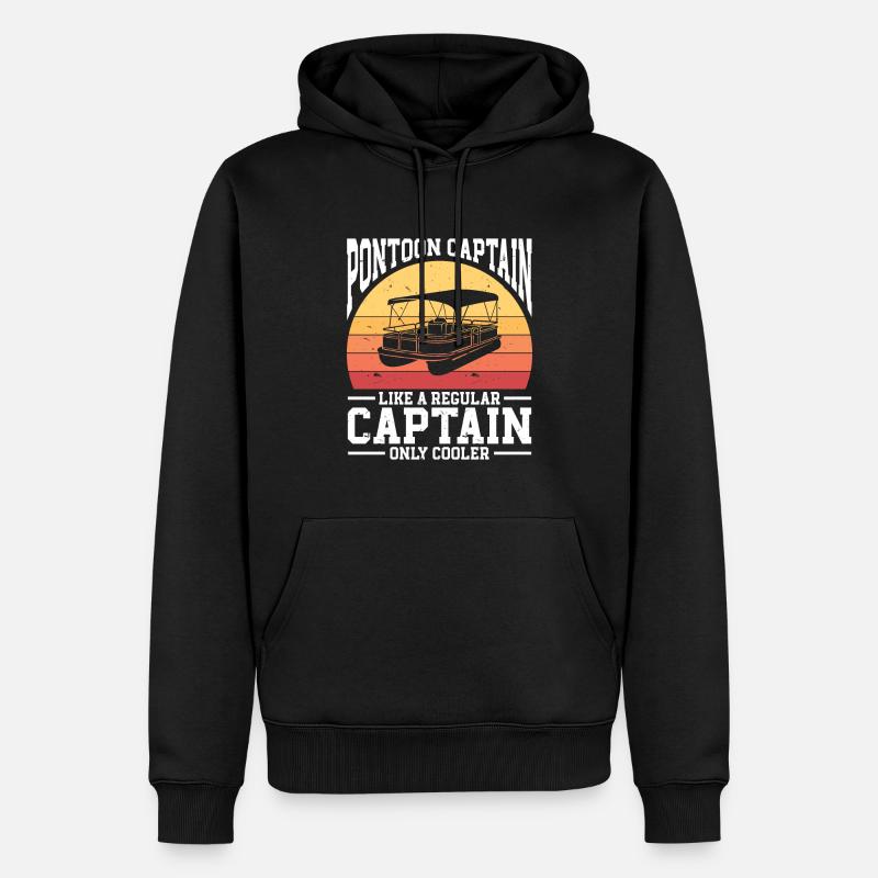 Ponton Bateau Ponton Capitaine - Sweat à capuche Premium bio Homme - noir