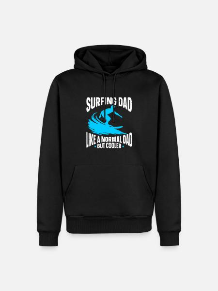 Surfender Surfer - Männer Premium Bio Hoodie - Schwarz