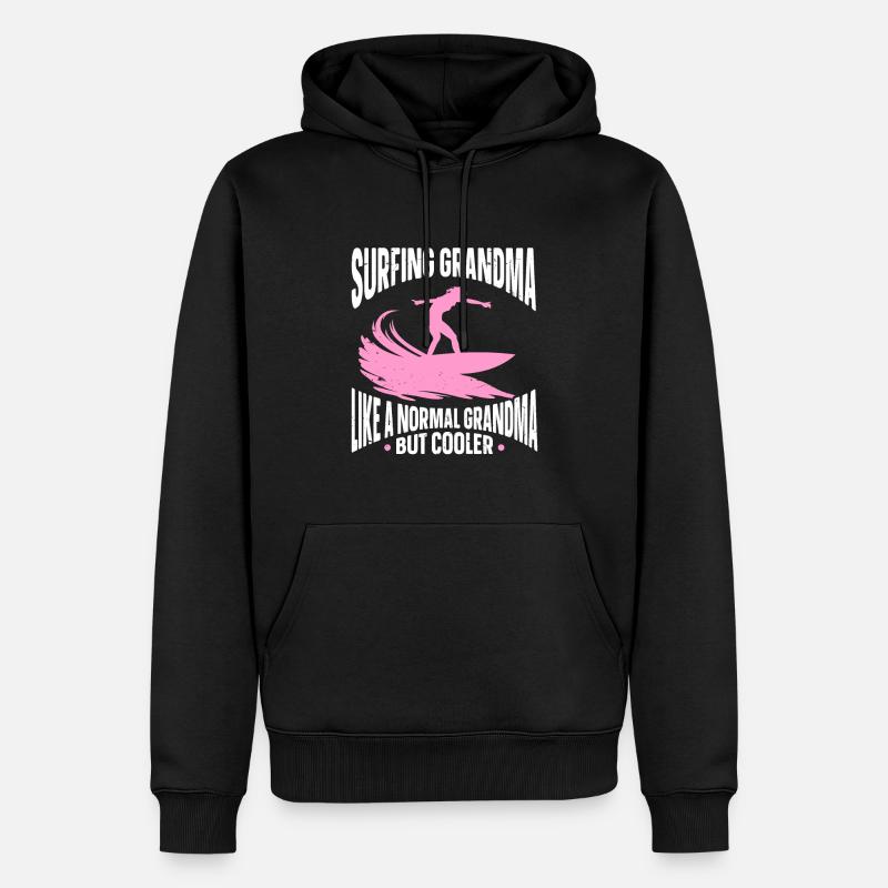 Surfender Surfer - Männer Premium Bio Hoodie - Schwarz