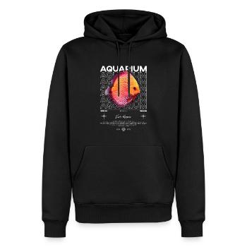 Discus Cichlid Fish Keeper Streetwear moderne - Sweat à capuche Premium bio Homme - noir - Devant - Nico (187cm)