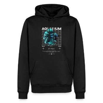 Betta Fish Keeper Streetwear moderne - Sweat à capuche Premium bio Homme - noir - Devant - Nico (187cm)