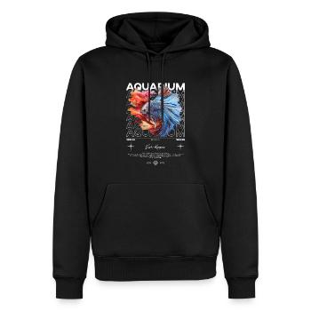 Betta Fish Keeper Streetwear moderne - Sweat à capuche Premium bio Homme - noir - Devant - Nico (187cm)