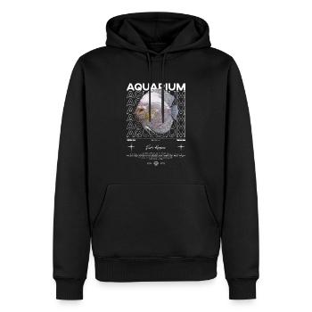 Discus Cichlid Fish Keeper Streetwear moderne - Sweat à capuche Premium bio Homme - noir - Devant - Nico (187cm)