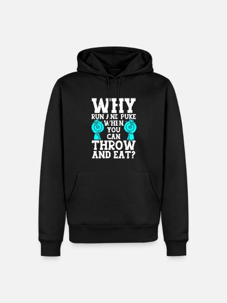 Diskuswerfer Leichtathletik Diskuswerfen - Männer Premium Bio Hoodie - Schwarz