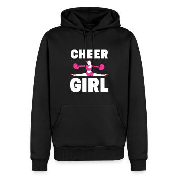 Dépliant de base de pom-pom girl de pom-pom girl - Sweat à capuche Premium bio Homme - noir - Devant - Nico (187cm)