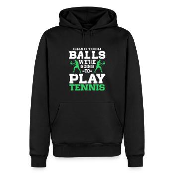 Tennis Art Retired Tennis Player Racket - Männer Premium Bio Hoodie - Schwarz - Vorne - Nico (187cm)