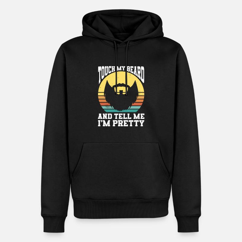 Bart Spruch Bärtiger Vater Ehemann - Männer Premium Bio Hoodie - Schwarz