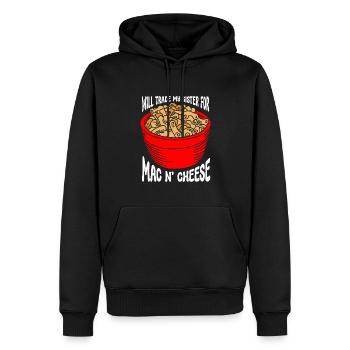 Mac And Cheese Macaroni - Men’s Premium Organic Hoodie - black - Front - Nico (187cm)