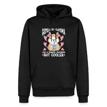 Cochon d’Inde - Sweat à capuche Premium bio Homme - noir - Devant - Nico (187cm)