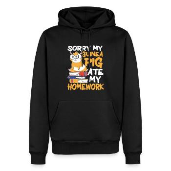 Cochon d’Inde Animal de compagnie - Sweat à capuche Premium bio Homme - noir - Devant - Nico (187cm)