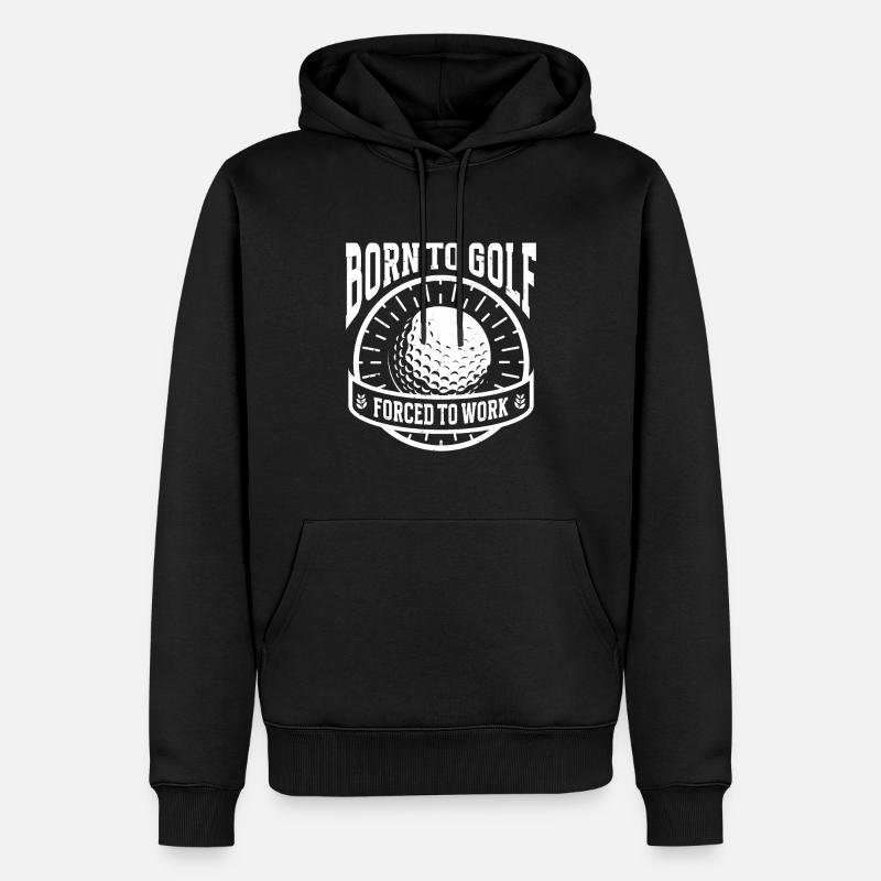 Golf Golfer - Männer Premium Bio Hoodie - Schwarz