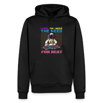 Funny DJ EDM disc jockey - Männer Premium Bio Hoodie - Schwarz - Vorne - Nico (187cm)