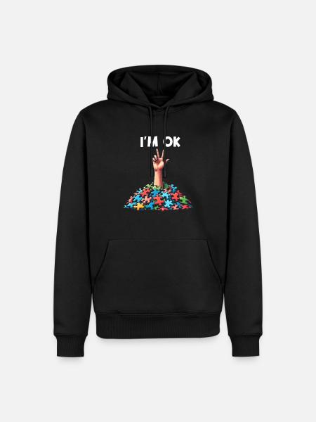 Puzzle Puzzling - Männer Premium Bio Hoodie - Schwarz