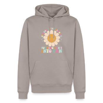 School Psychologist - Männer Premium Bio Hoodie - Taupe - Vorne - Nico (187cm)