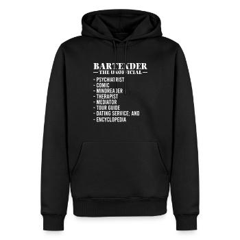 Bartender Mixologist Bartending - Männer Premium Bio Hoodie - Schwarz - Vorne - Nico (187cm)
