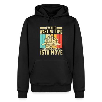 Chess Player - Männer Premium Bio Hoodie - Schwarz - Vorne - Nico (187cm)