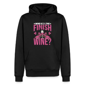 boue course à pied fille de boue - Sweat à capuche Premium bio Homme - noir - Devant - Nico (187cm)