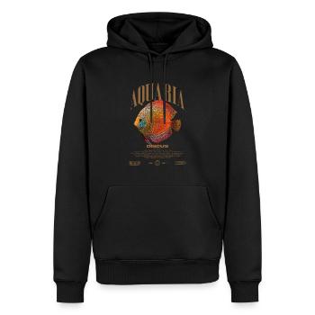 Diskus-Buntbarsch Fish Keeper Moderne Streetwear - Männer Premium Bio Hoodie - Schwarz - Vorne - Nico (187cm)