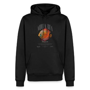 Diskus-Buntbarsch Fish Keeper Moderne Streetwear - Männer Premium Bio Hoodie - Schwarz - Vorne - Nico (187cm)