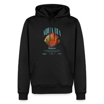 Diskus-Buntbarsch Fish Keeper Moderne Streetwear - Männer Premium Bio Hoodie - Schwarz - Vorne - Nico (187cm)