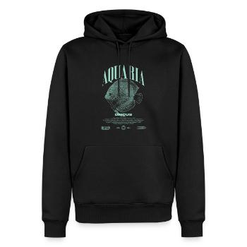 Diskus-Buntbarsch Fish Keeper Moderne Streetwear - Männer Premium Bio Hoodie - Schwarz - Vorne - Nico (187cm)