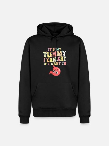 Tummy Ache Survivor - Männer Premium Bio Hoodie - Schwarz