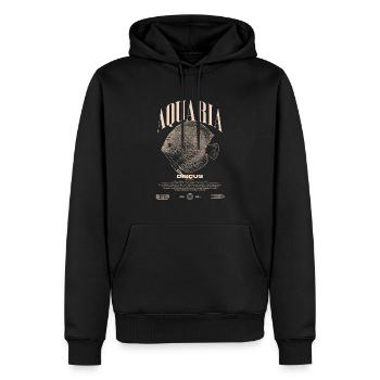Diskus-Buntbarsch Fish Keeper Moderne Streetwear - Männer Premium Bio Hoodie - Schwarz - Vorne - Nico (187cm)