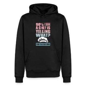 Chef - Männer Premium Bio Hoodie - Schwarz - Vorne - Nico (187cm)