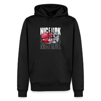 Schöner Kok Lustiger Blumenhorn-Buntbarsch Fischhalter - Männer Premium Bio Hoodie - Schwarz - Vorne - Nico (187cm)