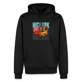 Schöner Kok Lustiger Blumenhorn-Buntbarsch Fischhalter - Männer Premium Bio Hoodie - Schwarz - Vorne - Nico (187cm)