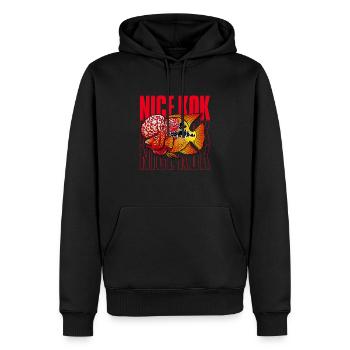 Schöner Kok Lustiger Blumenhorn-Buntbarsch Fischhalter - Männer Premium Bio Hoodie - Schwarz - Vorne - Nico (187cm)