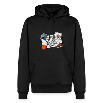 Baksetball Dad - Männer Premium Bio Hoodie - Schwarz - Vorne - Nico (187cm)