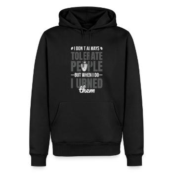 Funeral director Cremation mortician - Men’s Premium Organic Hoodie - black - Front - Nico (187cm)