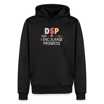 DSP Nurse Direct support Professional - Männer Premium Bio Hoodie - Schwarz - Vorne - Nico (187cm)