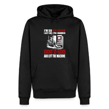 Machinist CNC Machine Operator - Men’s Premium Organic Hoodie - black - Front - Nico (187cm)