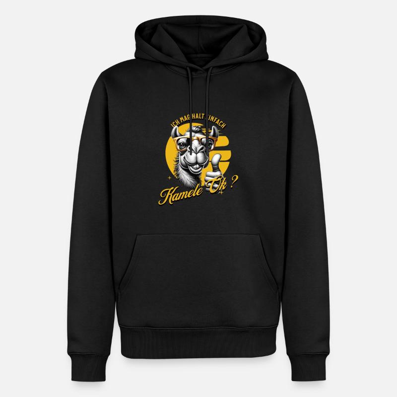 J’aime juste les chameaux - Sweat à capuche Premium bio Homme - noir