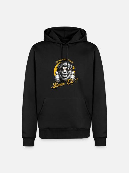I just like lions - Men’s Premium Organic Hoodie - black