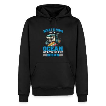 Shark Marine biologist - Männer Premium Bio Hoodie - Schwarz - Vorne - Nico (187cm)