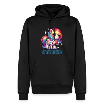 J’ai un frère ou une sœur - Sweat à capuche Premium bio Homme - noir - Devant - Nico (187cm)