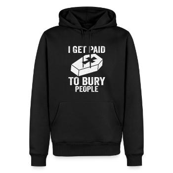 Funeral director Cremation mortician - Men’s Premium Organic Hoodie - black - Front - Nico (187cm)