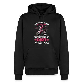 Dirt bike rider drôle motocross - Sweat à capuche Premium bio Homme - noir - Devant - Nico (187cm)