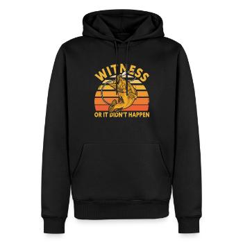 Bass Fishing Funny Fisherman - Männer Premium Bio Hoodie - Schwarz - Vorne - Nico (187cm)